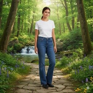 Levis 550 Womens Relaxed Boot Cut Jeans Size 10M Blue Denim Stretch Y2K Casual